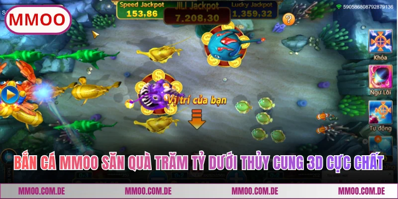 Bắn Cá MMOO Săn Quà Trăm Tỷ Dưới Thủy Cung 3D Cực Chất